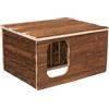 TRIXIE Hilke House, con mangiatoia per Fieno, Legno di Corteccia, 40 x 23 x 32 cm, 2515 kg