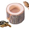 Generic per acqua tartaruga, 6 x 4 x 2,5 cm, in legno, accessorio per habitat per cereali, per cibo, acqua per tartaruga, eremita, granchio, rana, serpente, lucertola, casa, acquari, terrari