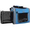 Topiky Cestino per Bici per Cani, Zaino Espandibile, Impermeabile, con Lato Morbido, per Trasportini per Animali Domestici, con 4 Porte Aperte, 4 Finestre in Rete, Borsa da Viaggio per Animali (BLUE)