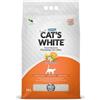 Cat's White Lettiera Agglomerante Profumata all'Arancia per Gatti Lettiera Cattura Odore per Gatti e Gattini 10L