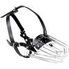 L&J Pets Uk Museruola per cani in filo metallico resistente per collie levriero e cani simili... (3D, argento/pelle marrone)