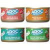 Adoc Cibo Umido per Gatti MIX COMPLETO E BILANCIATO - Filetti di TONNETTO e POLLO - 24 Lattine da 80 gr