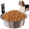 Générique Ciotola da parete per cani in acciaio inossidabile da appendere, mangiatoia rialzata pieghevole per cibo e acqua per animali domestici, gatti, coniglio d'India, facile da pulire
