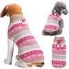 FANSU Maglioncino Cane Inverni Caldo Natale Maglione Cane, Lavorato a Maglia Maglioncino per Cani e Gattino, Felpa Cane Vestiti Gatto Cucciolo Cane Taglia Media Cani di Taglia Grande (XXS,Rosa)