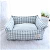 VisLarsc Letto rimovibile e lavabile per animali domestici - Cuccia per gatti di piccole e medie dimensioni - Antiscivolo - Imitazione cotone - Cuscino (70 x 60 x 20 cm, verde chiaro)