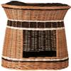 e-wicker24 Alles aus Weide e-wicker24 Cuccia Gatto Vimini a 2 piani Cesta per Gatti Cuccia Gato Interno Cesta per Cani Fatto a Mano Letto per Gatti o Cani Lettini per Gatti Letto per Animali (Ovale, Marrone)