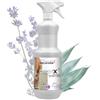 MY SELLERIA ON LINE WWW.MYSELLERIA.IT Spray Districante Naturale per Cavalli 1 lt Lavanda e Aloe, Distrix Lucidante Coda Criniera Manto morbido lucido, Detergente Pulizia Pelo rimuovi sporco, lozione a secco per nodi - 100% Made in Italy