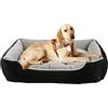 DAIHAN Divano Letto per Animali Domestici, Divanetto Relax per Cani, Cuccia Cane Gatto, Cuscino per Cani Sfoderabile e Lavabile,Nero,XXL(80x40x15cm)