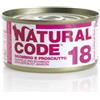Generico Natural Code Scatoletta Umido Gatto 85gr (N.18 TONNO PROSCIUTTO)