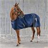 SUNRIDE Coperta da stalla da 50 g per cavalli - con pile - adatta come coperta - estremamente traspirante - cinghie addominali rimovibili (blu, 155 cm)