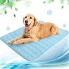 NIBESSER Tappetino Refrigerante per Cani Grandi Tappetino Rinfrescante per Gatti Impermeabile Antiscivolo Tappeto Refrigerante Cane per Viaggio Macchina Cuccia Casa，XL-100x70cm，Azzurro