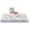 Nobleza - Materasso per Cani Multifunzione Lavabile, Cuscino da Viaggio con 6 Punti di Imbottitura e Fondo Antiscivolo, Morbido e Portatile per Gabbia, Auto o Casa - S, 80 * 50 * 10cm, Grigio