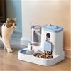 Generic 2025 - Alimentatore e abbeveratoio automatico per animali domestici, dispenser e ciotola 2 in 1 con serbatoio di grande capacità, per gatti e cani di piccola taglia media, stazione di alimentazione