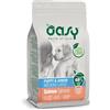 Generico Oasy Puppy Cane Medium/Large Salmone 12kg, alimento completo per cani cuccioli di taglia media e grande,monoproteico, contro intolleranze alimentari,sensibilità della pelle o intestinale, 12kg.