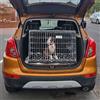 Pet World Gabbia per cani inclinata media da 86,4 cm, compatibile con Opel Mokka X dal 2016 in poi, design del Regno Unito, gabbia da viaggio in acciaio, portello di fuga di emergenza, pieghevole e