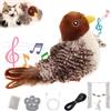LLELEMAMO Viralhuntz Cat Toy, Interactive Cat Toy With Wing Movement, Simulation Electric Sparrow Shaking Bird, Simulated Chirping Bird Cat Toy Flapping Wings, Flying Bird Cat Toy, Touch Activated (Sparrow-C)