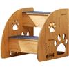 Patifirst Scalette Per Cani Letto Legno, Scaletta Per Cani Portatile A 2/3/4 Gradini, Gradini Rivestiti In Moquette, Appoggio Sicuro, Staccabile, Scale Per Canis Per Letto, Rampa Per Gatti E Canis Anziani