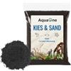 AquaOne Ghiaia per Acquario, 5 kg | Fondo scuro chiaro nero multicolore fine medio grosso | Ghiaia per Acquario di Qualità Premium | Sabbia di Quarzo Ghiaia per Acquario Decorazione Aquascaping, Grana