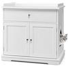 SOARS Mobile Lettiera per Gatti con 2 Ante e Cassetto, Armadio per Gatto in Legno con Ingresso Laterale, Grotta Rifugio Multiuso per Soggiorno, Camera da Letto e Ingresso, 76 x 53 x 74 cm (Bianco)