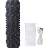 Mrisata Fitness Rullo di Fitness Elettrico Professionalmente 5 Corridoi Dispositivo di Massaggio per Vibrazioni per Rilassamento Muscolare e Materiale PU Nero Yoga