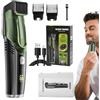 Generic Tagliabarba elettrico - Raccoglitore per taglio di capelli, tagliabaffi elettrico, rasoio per baffi impermeabile IPX6 con 2 pettini | Rasoio per cavo portatile ricaricabile con rifinitore per aspirapo