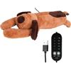 Dubbulon Termoforo Peluche Per Adulti | Cane Riscaldabile In Peluche | Giocattolo Elettrico USB Con Temperatura Regolabile E Spegnimento Automatico | Per Schiena Collo Addome Ciclo Mestruale