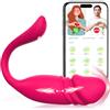 Generico Vibratore Giocattoli sessuali per adulti App telecomando G Spot Vibratori a lunga distanza Vibratore di uovo Bluetooth wireless ricaricabile indossabile per coppie femminili
