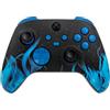 Crazy Controllerz Customz - Controller wireless personalizzato per Xbox One Series X S PC, motivo fiamme blu