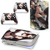 PDURMBUAB Nessuna Schiuma Nessuna Bolla Per PS5 Skin Disc Edition Anime Console E Controller Vinile Cover Wraps Per PS 5 Version 11468