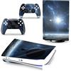PDURMBUAB Nessuna Schiuma Nessuna Bolla Decal Skin Per PS 5 Disk Edition Console 2 Controller Vinile Cover Wraps Per PS5 Disc Version 46975