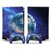 YLMKMVLCZC Decalcomania Decal Skin Per PS 5 Disk Edition Console 2 Controller Vinile Cover Wraps Per PS5 Disc Version 49077 Pellicola Protettiva