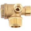 Pssopp Valvola di Ritegno in Ottone per Compressore d'aria, Connettore Filettato Maschio, 3 Porte da 3/8 Pollici per Pompe a Pistone
