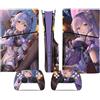 ASBVRJF Pelle Della Console Per PS5 Slim Skin Disc Edition Console E Controller Vinyl Cover Skins Wraps Resistente Ai Graffi Compatibile No Shrinkage Forte Adesione 69641 Pelli Avvolge Regalo