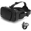 BHJAYIGS Occhiali VR, Visore Realtà Virtuale 3D, VR Visore Cuffie, Glasses 3D con Lenti HD Anti Luce Blu, Compatibili con Smartphone iPhone Android da 4,7-7,2 Pollici, Regalo di Natale, Regalo(A)