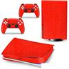 PDURMBUAB Nessuna Schiuma Nessuna Bolla Decal Skin Per PS 5 Disk Edition Console 2 Controller Vinile Cover Wraps Per PS5 Disc Version 47823