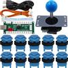 SJ@JX Arcade Game Controller DIY Kit Microswitch Button 4&8 Way Joystick Zero Delay USB Encoder Fighting Stick Handles Console for PC MAME Raspberry Pi Retropie