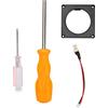 lvifloae Kit di montaggio per ventola di raffreddamento per stampa 3D Kit telaio di ricambio in ABS nero, kit di montaggio per ventola di stampa 3D per modulo ventola Noctua