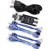 SJ@JX Arcade Game 2 Player USB Encoder Board Macro Command Zero Delay Gamepad Button Joystick Controller for Nintendo Switch PC PS3 Raspberry Pi