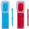 TechKen Wii Controller 2 Pack, telecomando Wii con custodia in silicone e cinturino da polso, telecomando Wii per Wii/Wii U