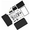 Generic Generic Kit di Riparazione Completo per Set di Sostituzione della Copertura della Custodia della Console 3DS LL per Utenti 3DSXL (WHITE) (BLACK)