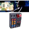 Jectse Scatola Pulsanti Multifunzione Sim Racing, Interruttore a Levetta Collegato, Controllo Illuminazione RGB Multifunzionale, con 19 Pulsanti 9 Tipi 30 Opzioni Programmabili