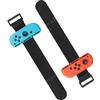 ZAONOOL Cinturino per Just Dance 2024/2023/2022/2021/2020 Switch e Zumba Burn It Up, fascia elastica regolabile, compatibile con Nintendo Switch e Switch OLED Joy Cons Controller (rosso e blu)
