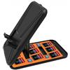 Generico Supporto di base pieghevole console per Switch 2, supporto da scrivania a cremagliera regolabile con 9 slot per schede di gioco e 4 slot per schede SD per Switch/OLED (Arancione)
