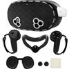 Juylay Set di cover in silicone 6 in 1 per accessori Meta Quest 3s, Juylay VR Cover protettiva Accessori per Oculus Quest 3S con interfaccia facciale, cover per guscio, copertura per presa del controller,