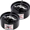 Equust Confezione da 2 pezzi di ricambio per frullatore a lama incrociata, funzionano con frullatori Magic Bullet da 250 W, serie MB1001, nero