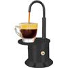 Generisch Caffettiera espresso, in lega di alluminio, 17 cm, con beccuccio singolo, macchina da caffè a mano monotubo | cucina, picnic, casa, giardino