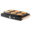 DOMO DO8717P Crepes Maker con design in legno - Crepe Pancake Maker incluso cucchiaio - 6 P