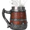 Generic Tazza da taverna in ceramica - Tazza da taverna personalizzata, Boccale da boccale medievale |. Tazza medievale fatta a mano, Boccale da birra medievale, Boccale da boccale in peltro con manico, Bocca