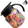 Generico Teiera sfusa - Teiera per infusore per tè, teiera floreale da 1000 ml con filtro e coperchio | Bollitore da tè con filtro vintage, rivestimento in acciaio inossidabile isolato per tè Oolong nero verde
