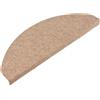 vidaXL Tappetini Autoadesivi per Scale 15 pz 65x22,5x3,5 cm Beige